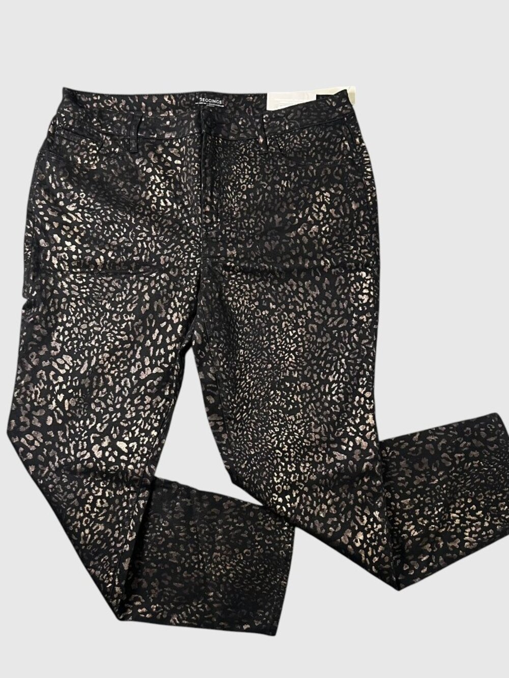 Back and Gold Leopard Print Jeggings – 14P